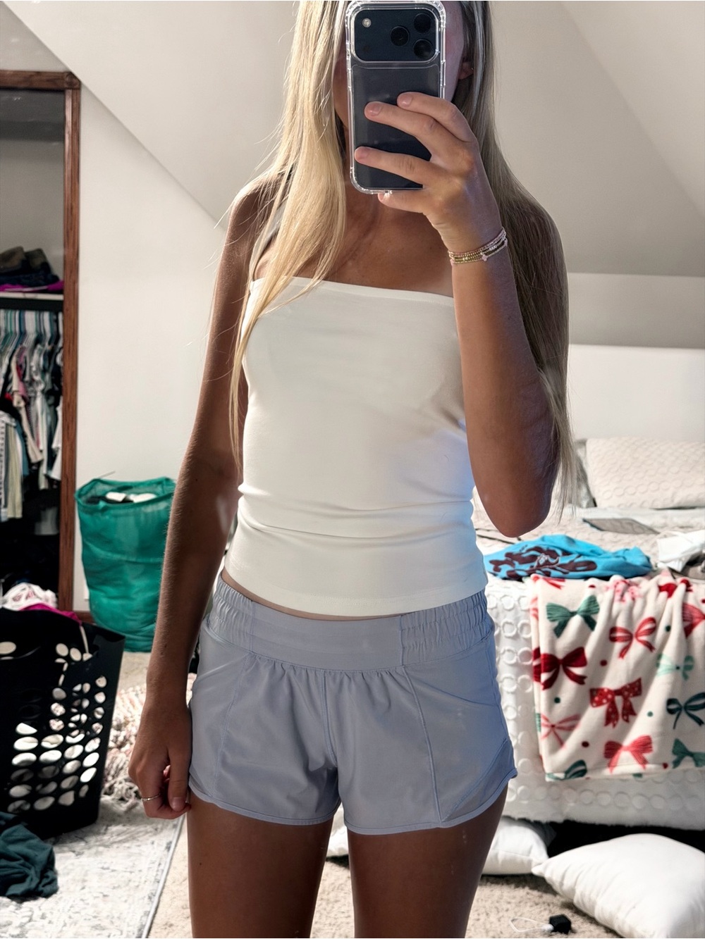 Edikted White Tube Top with Purple Logo Tag